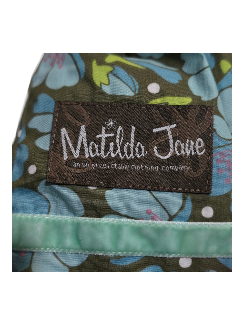 Matilda Jane Blue Floral Ivory Crochet Dress Girls Size 4 - Picture 6 of 6